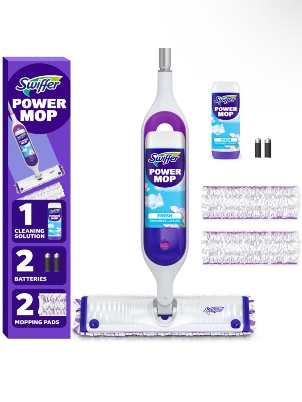 Swiffer Power Mop Kit in Purple and White